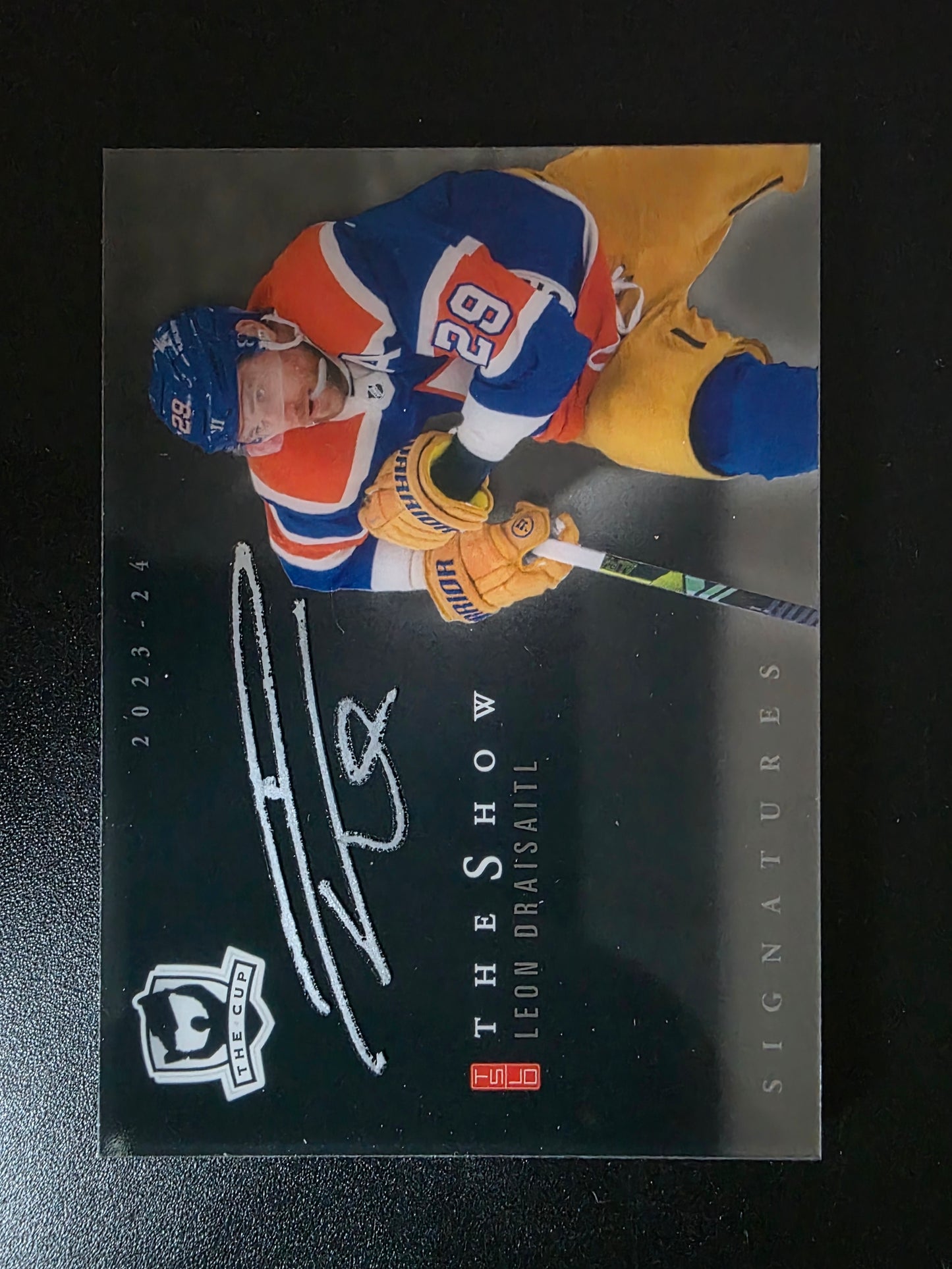2023-24 Upper Deck The Cup - The Show - Black Autographs - Leon Draisaitl #SB-LD