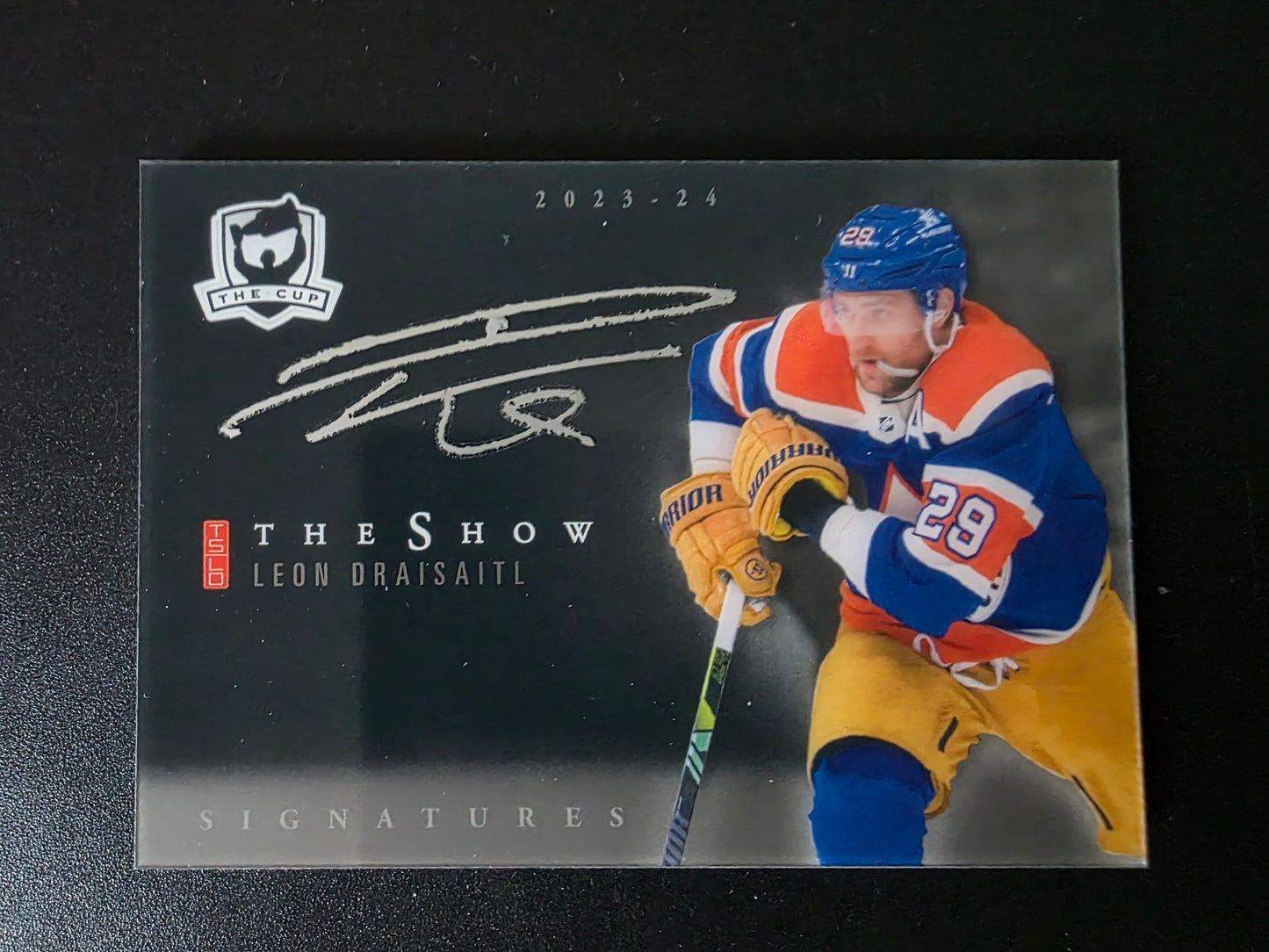 2023-24 Upper Deck The Cup - The Show - Black Autographs - Leon Draisaitl #SB-LD