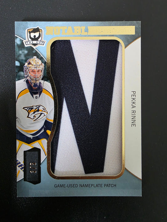 2012-13 Upper Deck The Cup - Notable Nameplates - Pekka Rinne #NN-PR /5