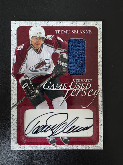 2003-04 In the Game Ultimate Memorabilia 4th Edition - Autographed Jerseys - Teemu Selanne #88 /30