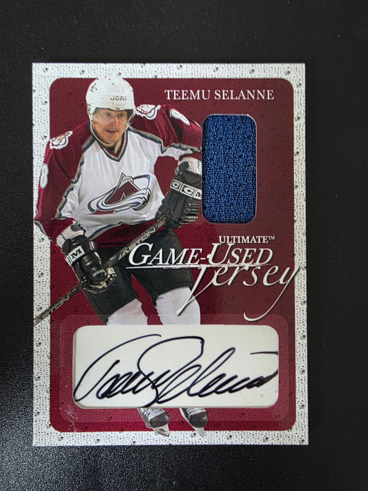 2003-04 In the Game Ultimate Memorabilia 4th Edition - Autographed Jerseys - Teemu Selanne #88 /30