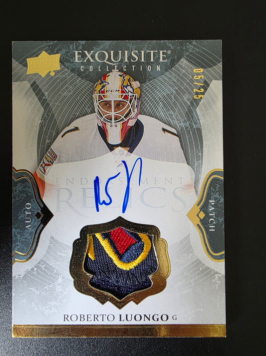 2016-17 Upper Deck The Cup - Exquisite Collection Endorsement Relics - Roberto Luongo #ER-RL /25
