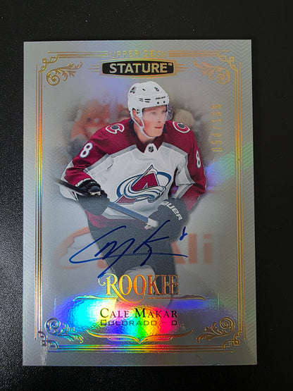 2019-20 Upper Deck Stature - Autographs - Cale Makar #124 /199 RC