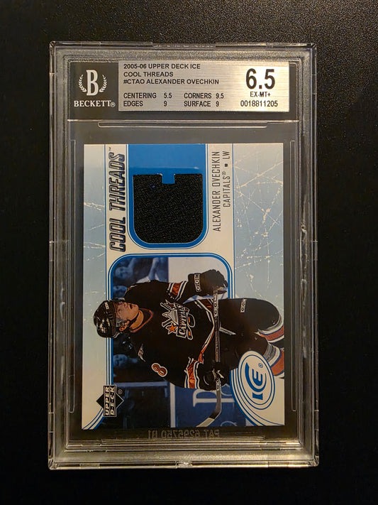 2005-06 Upper Deck Ice - Cool Threads - Alexander Ovechkin #CT-AO BGS 6.5 RY