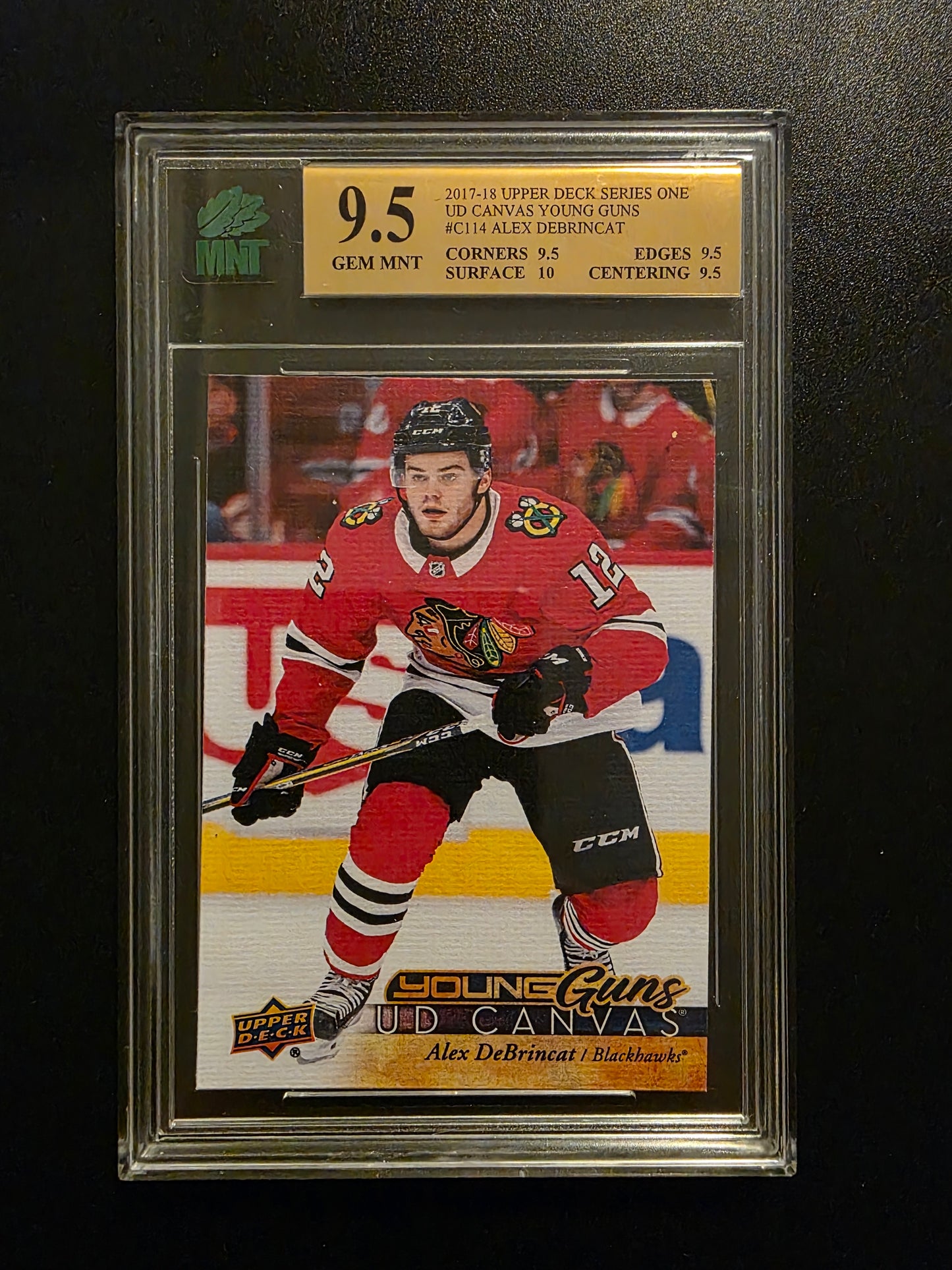 2017-18 Upper Deck - UD Canvas - Young Guns - Alex DeBrincat #C114 MINT 9.5 RC