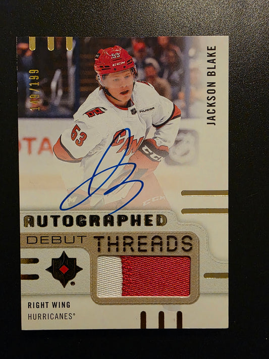 2024-25 Upper Deck Ultimate Collection - Debut Threads - Jackson Blake #ADT-BL /199 RY