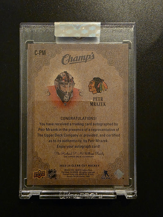 2023-24 Upper Deck Clear Cut - Champs - Petr Mrazek #C-PM
