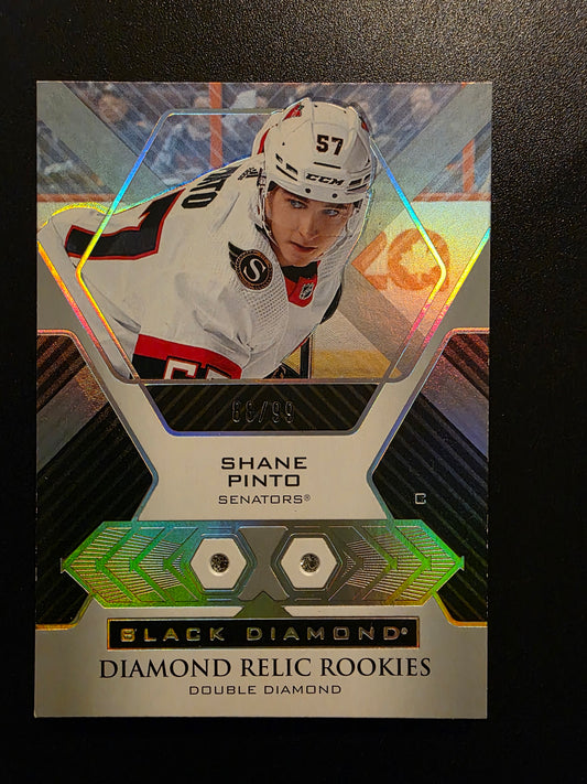 2021-22 Upper Deck Black Diamond - Diamond Relic Rookie Gems - Double Diamond - Shane Pinto #BDR-SP /99 RY