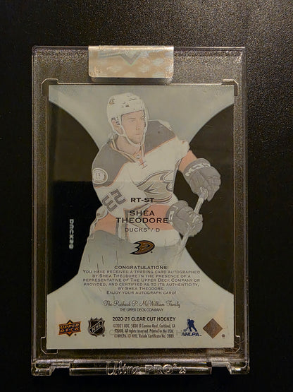 2023-24 Upper Deck Clear Cut - 2020-21 Update Rookie Tribute Autos - 2015-16 The Cup Rookies - Shea Theodore #RT-ST