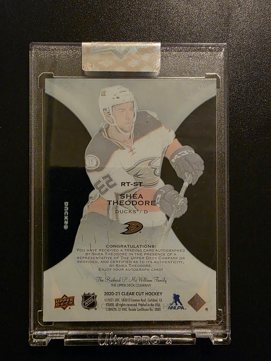 2023-24 Upper Deck Clear Cut - 2020-21 Update Rookie Tribute Autos - 2015-16 The Cup Rookies - Shea Theodore #RT-ST