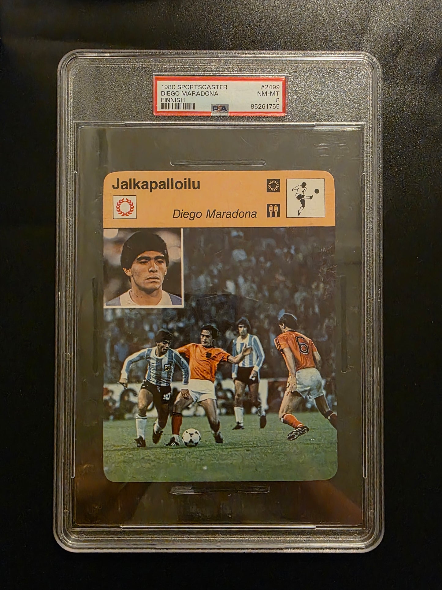 1980 Sportscaster Finnish - Diego Maradona #2499 PSA 8