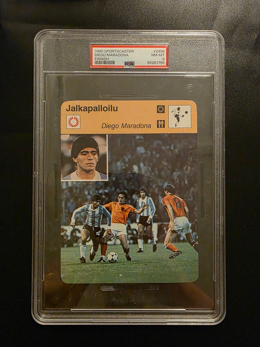 1980 Sportscaster Finnish - Diego Maradona #2499 PSA 8