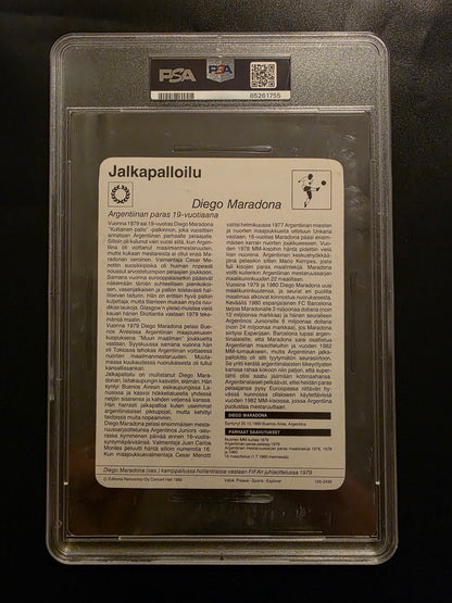 1980 Sportscaster Finnish - Diego Maradona #2499 PSA 8