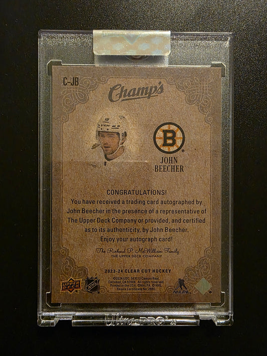 2023-24 Upper Deck Clear Cut - Champs - Rookies - John Beecher #C-JB RY