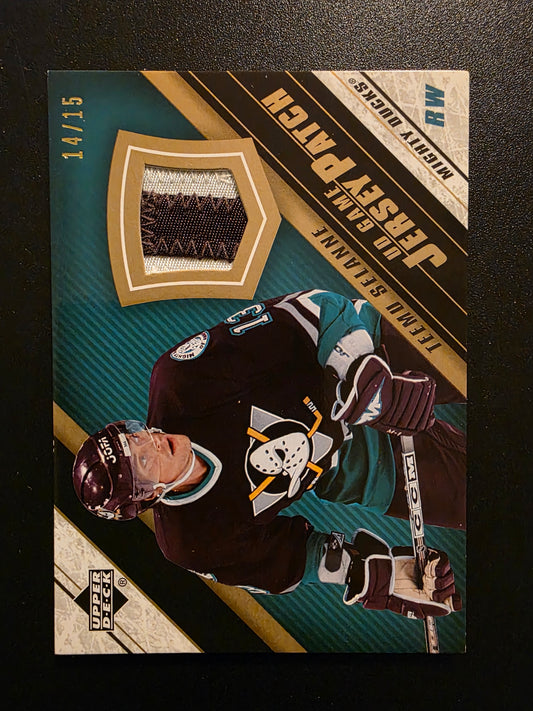 2005-06 Upper Deck - UD Game Jersey - Patch - Teemu Selanne #P2-TS /15