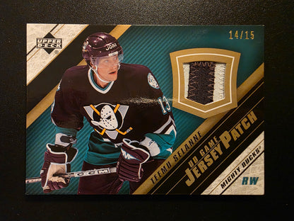 2005-06 Upper Deck - UD Game Jersey - Patch - Teemu Selanne #P2-TS /15
