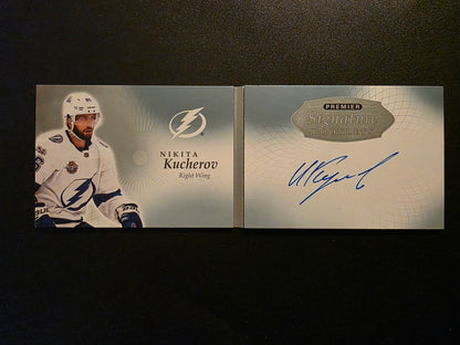 2017-18 Upper Deck Premier - Premier Signature Booklets - Nikita Kucherov #PSB-NK