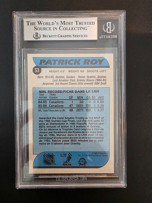 1986-87 O-Pee-Chee - Patrick Roy #53 BGS 9 RC