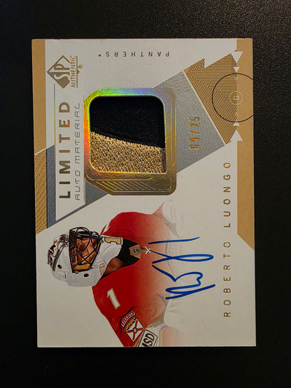 2018-19 Upper Deck SP Authentic - Limited Auto Material - Roberto Luongo #61 /25