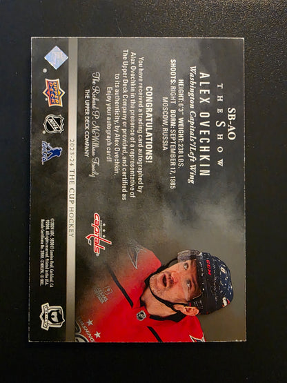 2023-24 Upper Deck The Cup - The Show Black Autograph - Alex Ovechkin #SB-AO