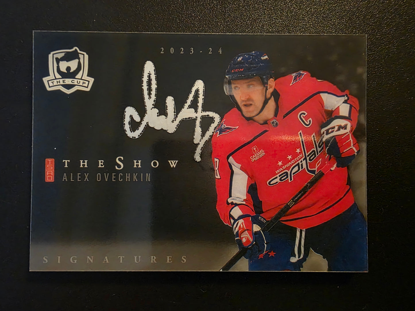 2023-24 Upper Deck The Cup - The Show Black Autograph - Alex Ovechkin #SB-AO