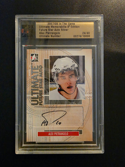 2007-08 In the Game Ultimate Memorabilia 8th Edition - Future Star Autographs - Silver - Alex Pietrangelo /40 PRC