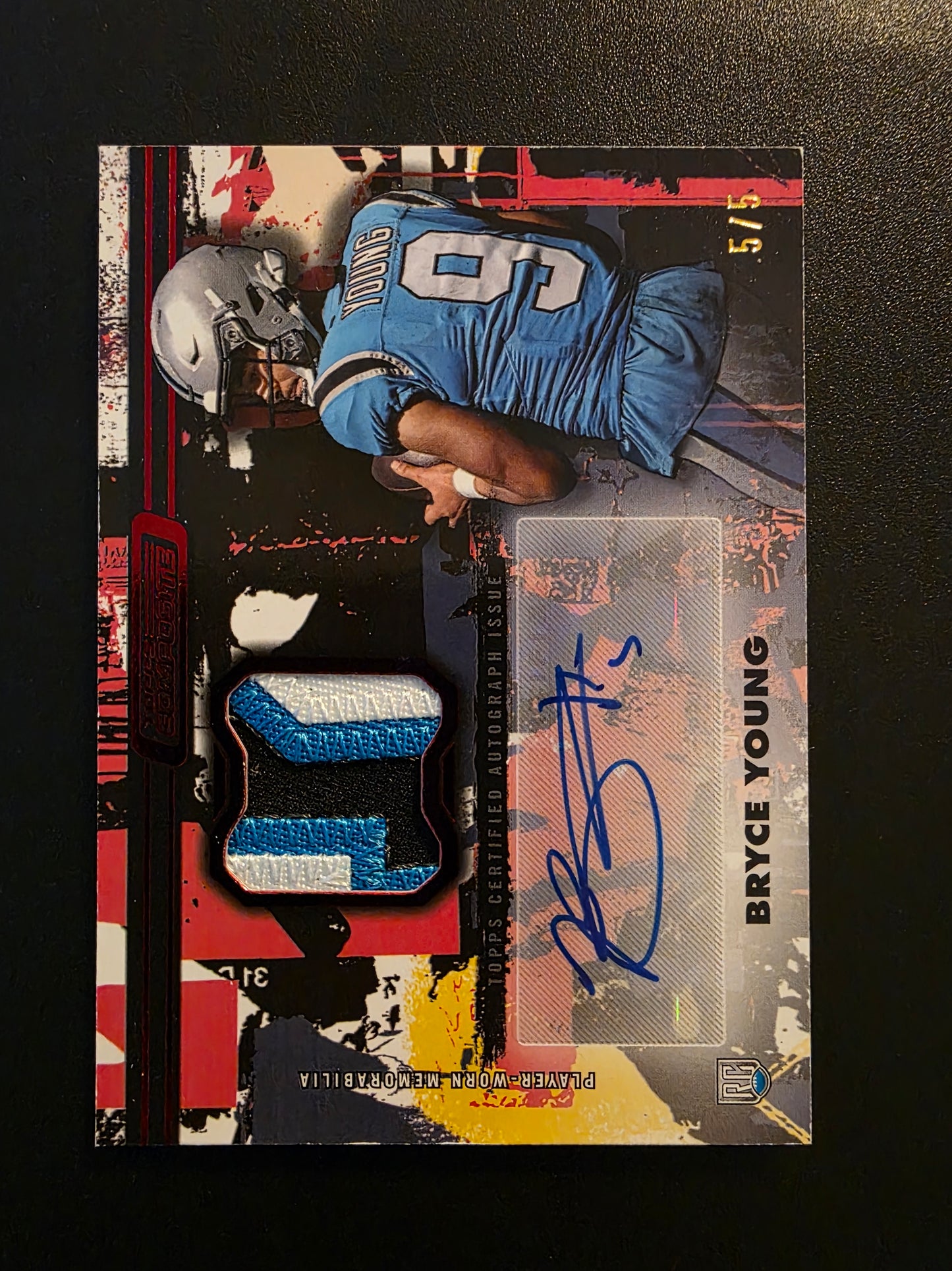 2023 Topps Composite - Patch Autographs Horizontal - Red - Bryce Young #CPAH-BY /5 RY