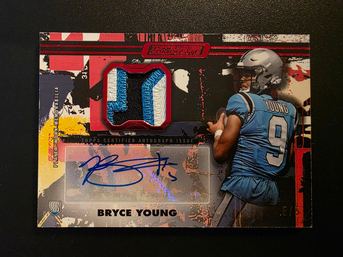 2023 Topps Composite - Patch Autographs Horizontal - Red - Bryce Young #CPAH-BY /5 RY