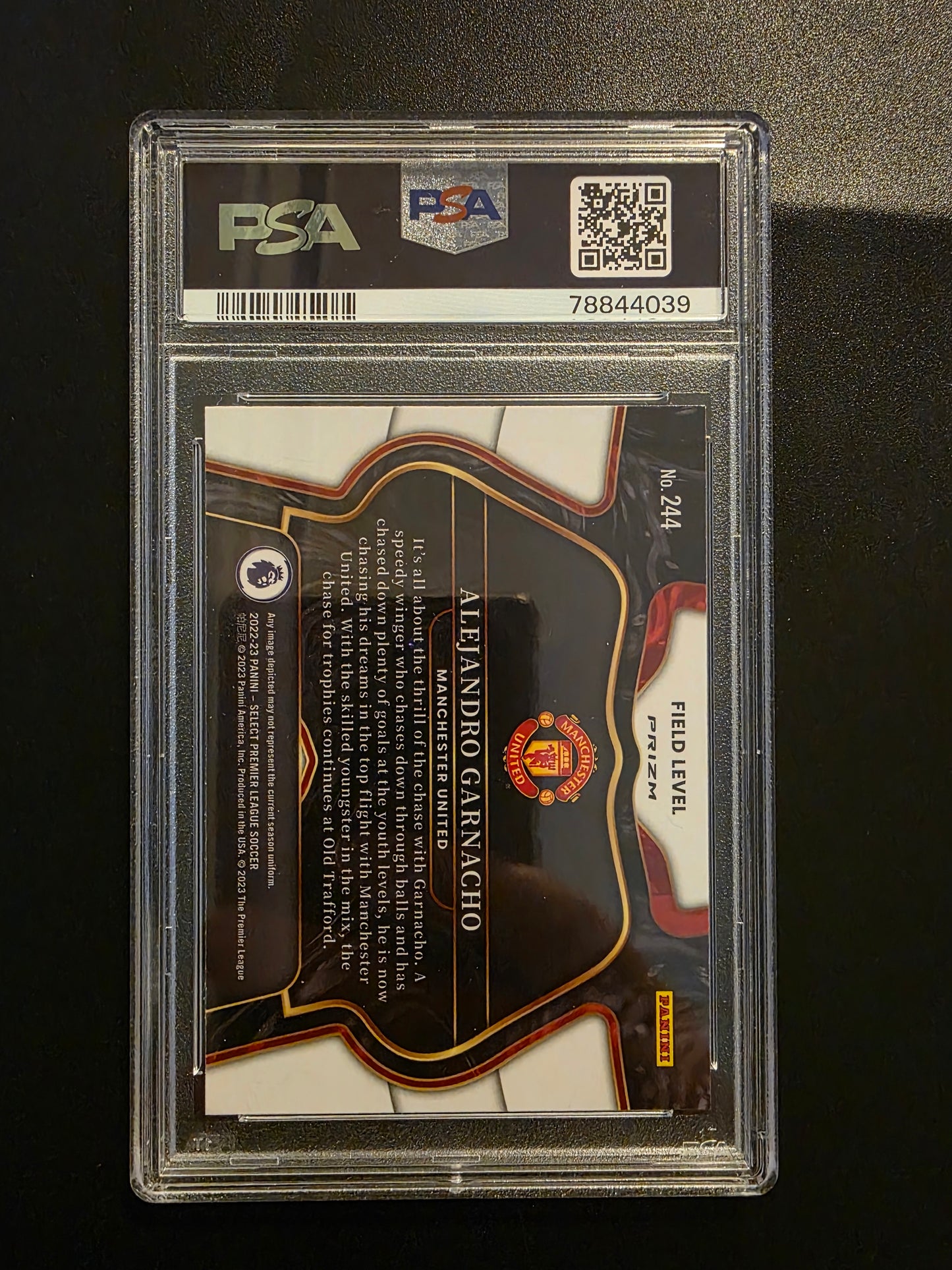 2022-23 Panini Select Premier League - Green Ice - Field Level - Alejandro Garnacho #244 PSA10 RC