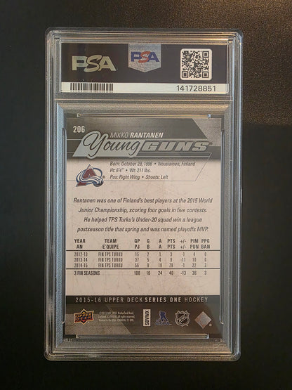 2015-16 Upper Deck Young Guns - Mikko Rantanen #206 PSA9 RC