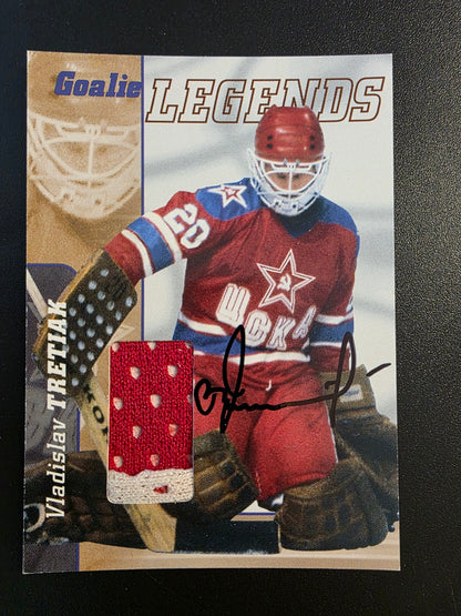 2000-01 In the Game Be A Player Signature Series - Goalie Legends - Memorabilia Autographs - Vladislav Tretiak #GLS-02