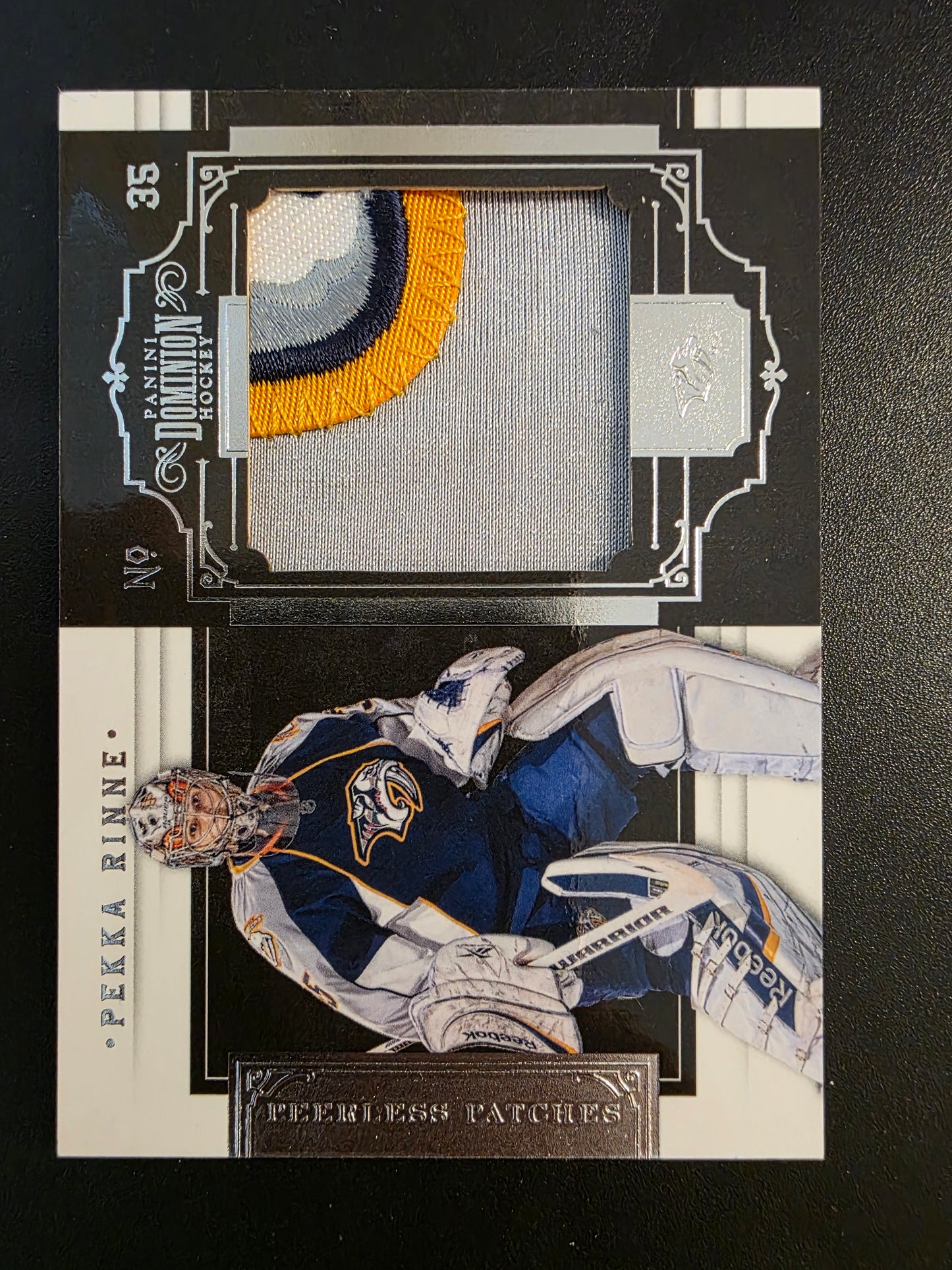 2010-11 Panini Dominion - Peerless Patches - Pekka Rinne #2 /25