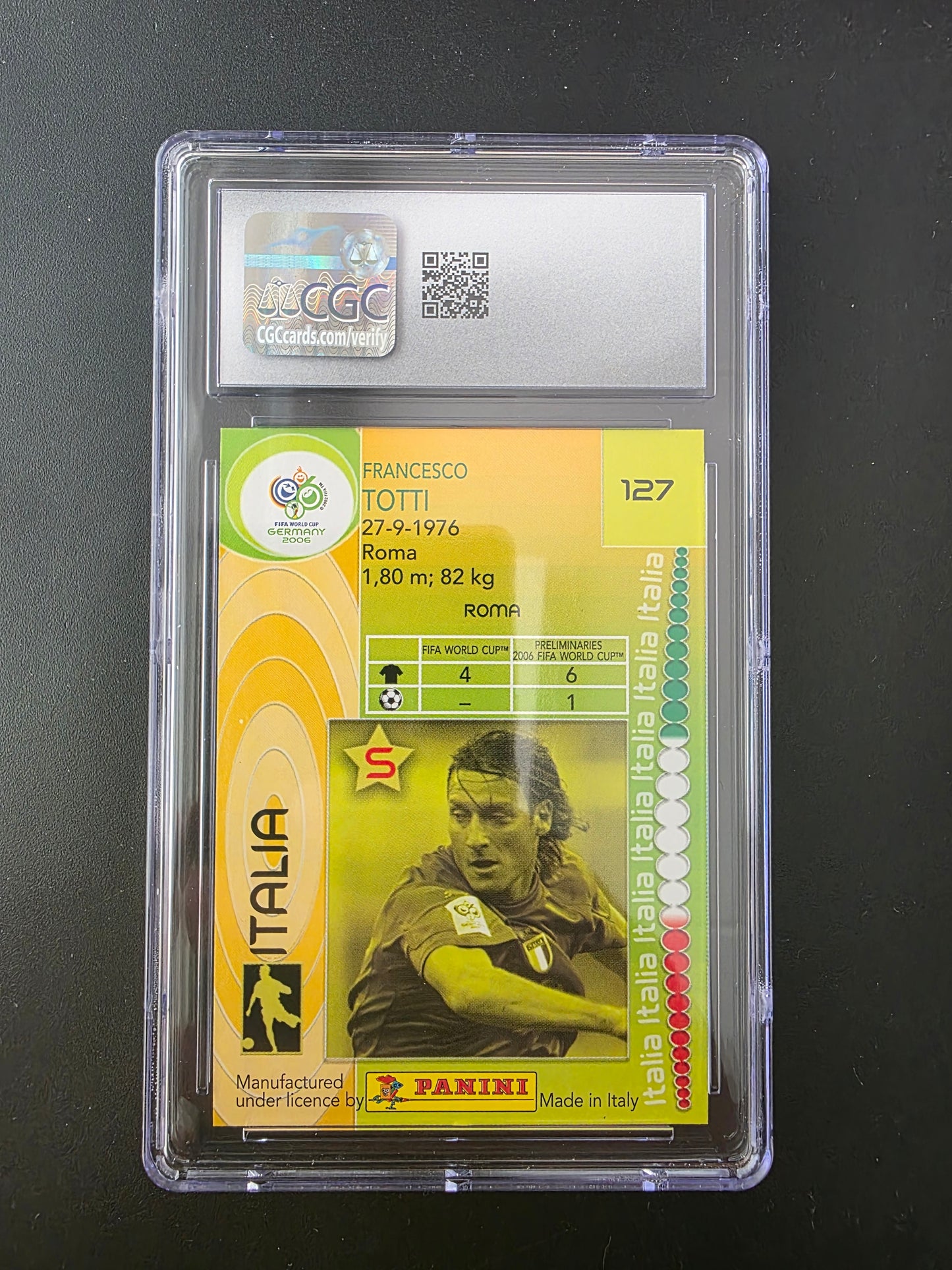 2006 Panini FIFA World Cup Germany - Francesco Totti #127 CGC 8.5