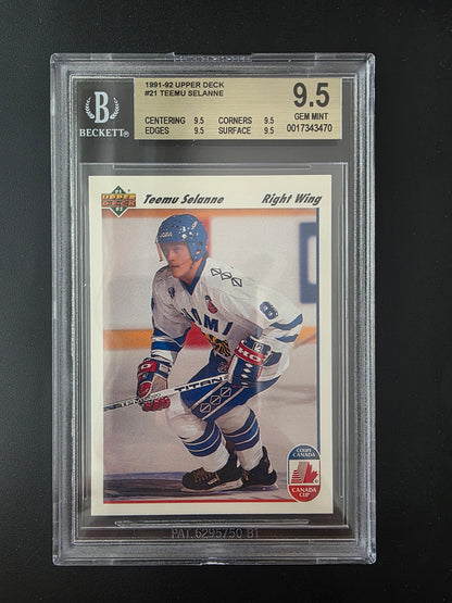 1991-92 Upper Deck - Teemu Selanne #21 BGS 9.5 True Gem RC