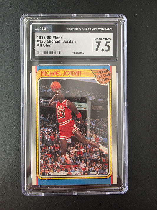 1988-89 Fleer - Fleer All Star Team - Michael Jordan #120 CGC 7.5