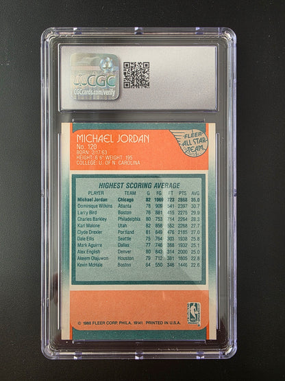 1988-89 Fleer - Fleer All Star Team - Michael Jordan #120 CGC 7.5