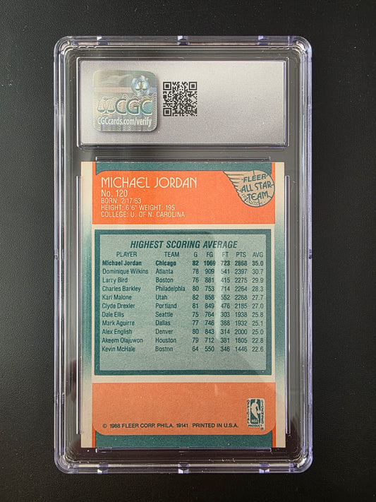 1988-89 Fleer - Fleer All Star Team - Michael Jordan #120 CGC 7.5