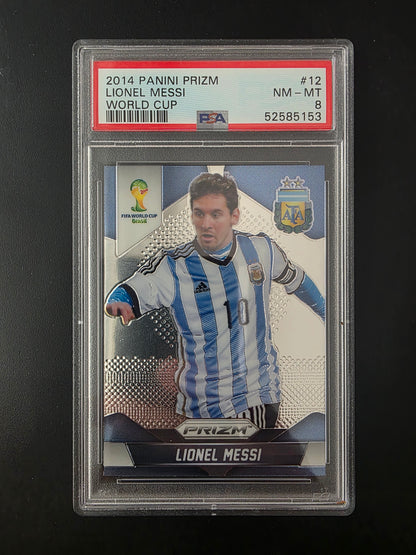 2014 Panini Prizm World Cup - Lionel Messi #12 PSA 8