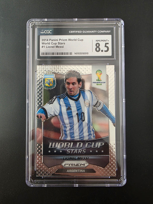 2014 Panini Prizm World Cup - World Cup Stars - Lionel Messi #1 CGC 8.5