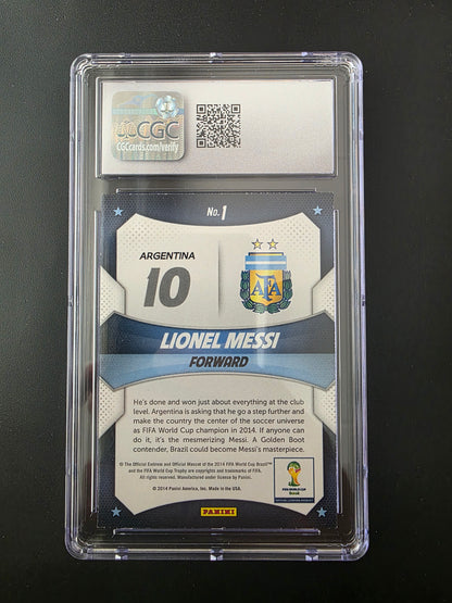 2014 Panini Prizm World Cup - World Cup Stars - Lionel Messi #1 CGC 8.5