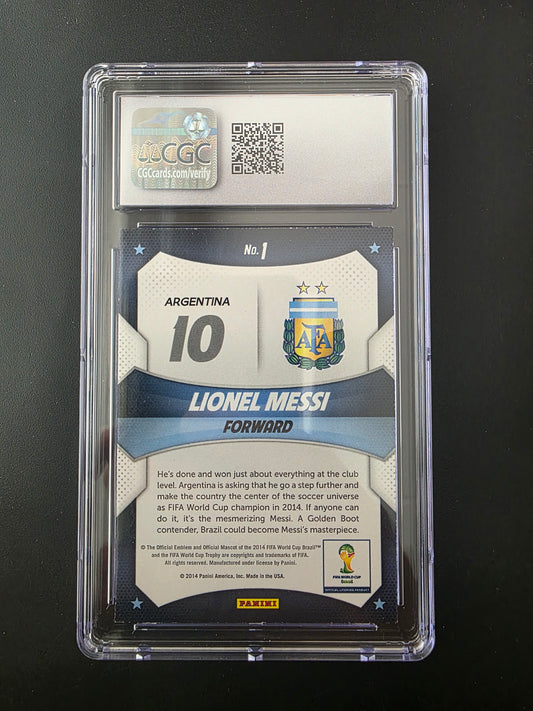 2014 Panini Prizm World Cup - World Cup Stars - Lionel Messi #1 CGC 8.5
