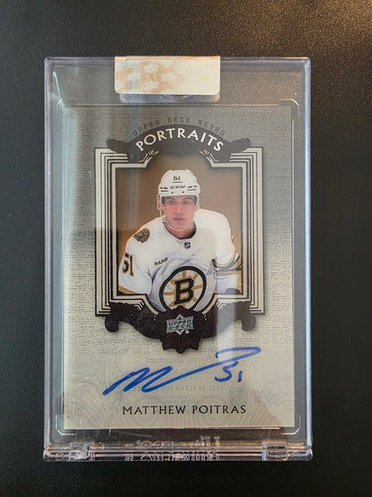 2023-24 Upper Deck Clear Cut - 2003-04 UD Classic Portraits Autos - Matthew Poitras #UDP-MP RY