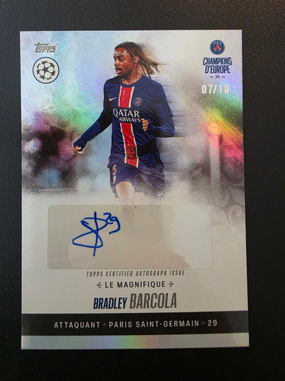 2025 Topps Paris Saint-Germain: Champions d’Europe 2025 - Le Magnifique Autographs - Bradley Barcola /10