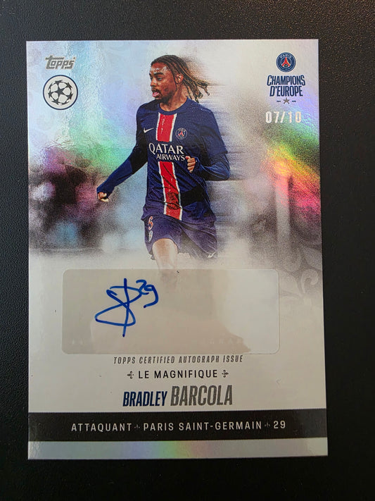 2025 Topps Paris Saint-Germain: Champions d’Europe 2025 - Le Magnifique Autographs - Bradley Barcola /10