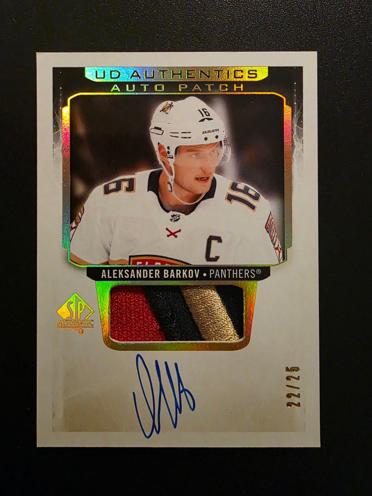 2020-21 Upper Deck SP Authentic - UD Authentics - Auto Patch - Aleksander Barkov #UDA-AB /25