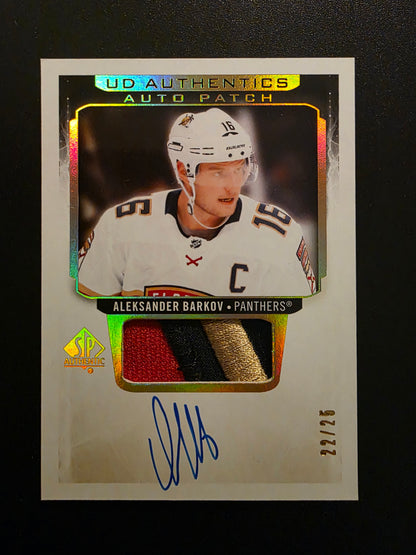 2020-21 Upper Deck SP Authentic - UD Authentics - Auto Patch - Aleksander Barkov #UDA-AB /25