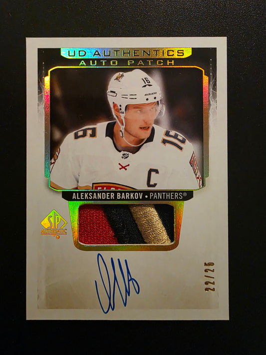 2020-21 Upper Deck SP Authentic - UD Authentics - Auto Patch - Aleksander Barkov #UDA-AB /25