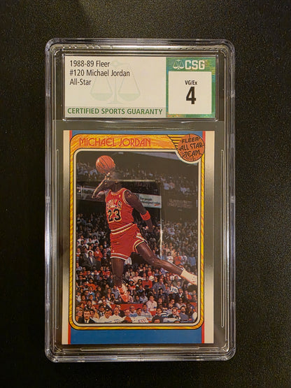 1988-89 Fleer - Fleer All Star Team - Michael Jordan #120 CSG 4