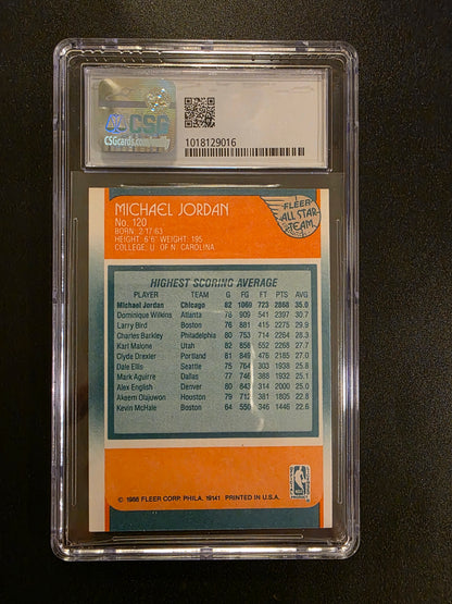 1988-89 Fleer - Fleer All Star Team - Michael Jordan #120 CSG 4