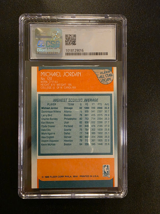 1988-89 Fleer - Fleer All Star Team - Michael Jordan #120 CSG 4